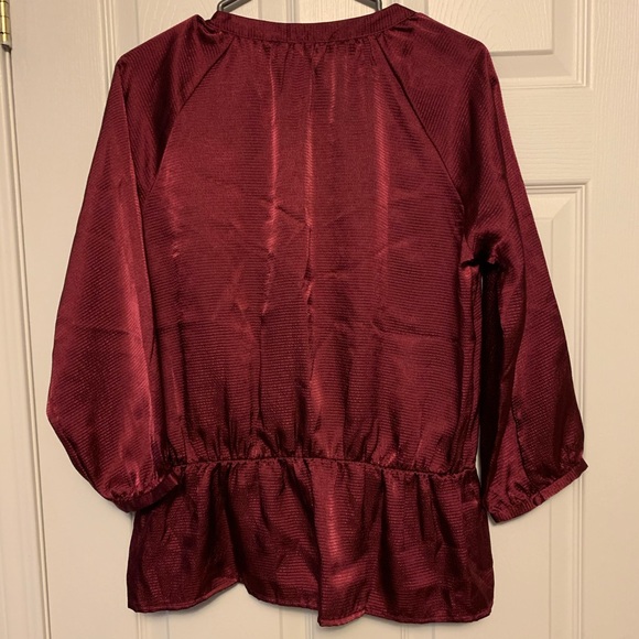 Burgundy Banana Republic Blouse M - Picture 2 of 3